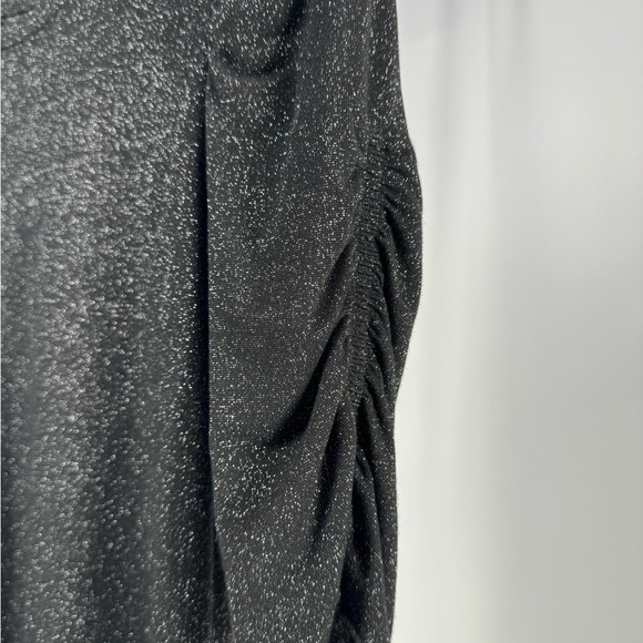 Kate Spade Dashing Beauty Metallic Puff Sleeve Sweater in Black Gold Size XS - Picture 5 of 9
